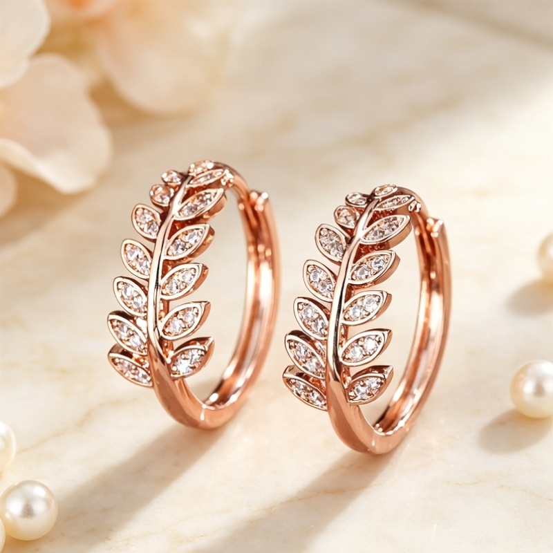 Unisex Minimalist Luxury Branch & Leaf Style Earrings